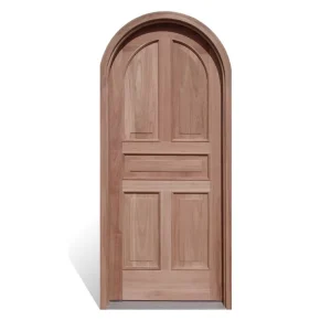 Modern American-Style Okume Solid Wood Entrance Door with Anti-Theft Design for Villa, Hotel, or House