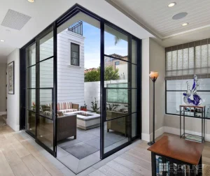 Modern American Style Waterproof Aluminum Frame Double-Glazed Glass Sliding Door for Kitchen