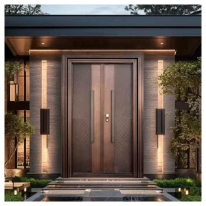 Modern Anti Theft Steel Front Entry Door Finished Interior Security Door for House or Apartment for Exterior Use