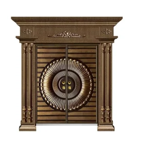 Modern Anti-Theft Villa Grand Entrance Bulletproof Cast Aluminum Door