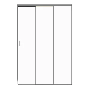 Modern Bathroom Interior Partition CE Certified Narrow Slim Tempered Glass Triple Sliding Doors Durable Easy Clean