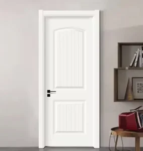 Modern Black Painted Wood Interior Arch Top Door