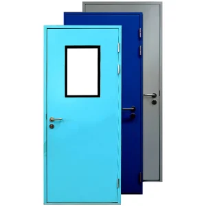 Modern Black Stainless Steel Residential Fire Exit Door with Window