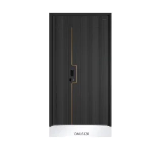 Modern Bulletproof Steel Single Entry Door for Villa Courtyard, Side-Opening Interior Use