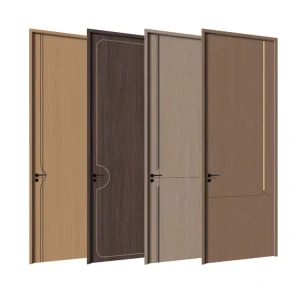 Modern CE-Certified Waterproof Oak Paint-Free Interior Door for Bathroom Bedroom