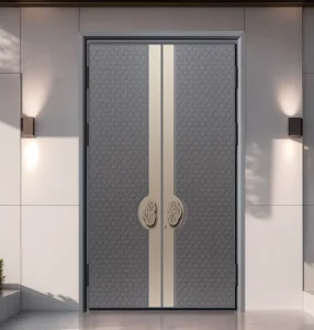 Modern Carved Exterior Front Entry Door for Villas and Apartments Customizable Color