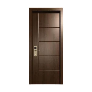 Modern Carved Solid Wood Soundproof Waterproof Bedroom Interior Door with Baked Lacquer Finish