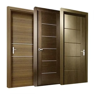 Modern Chinese Style Interior Doors Solid Wood MDF Single Door Leaf Factory Direct for Bedroom and Hotel