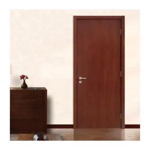 Modern Chinese-Style Solid Wood and MDF Interior Door, Single Door Leaf, Factory Direct for Bedroom or Hotel