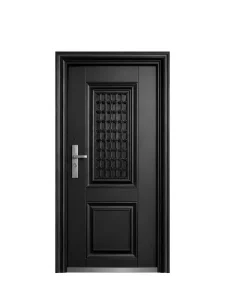 Modern Classic Powder-Coated Steel Front Security Door with Optional Smart Lock