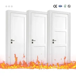 Modern Commercial Hotel 30 60 90 Minute Fire Rated Soundproof Mineral Core Security Fireproof Interior Door