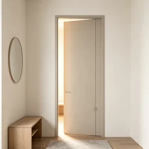 Modern Composite Custom-Made Wooden Single Interior Door with Finished Surface for Living Room Hotel Bedroom