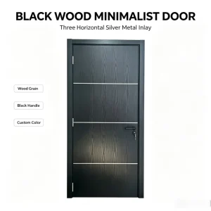 Modern Composite Solid Wood Interior Door Soundproof for Bedroom Apartment Home