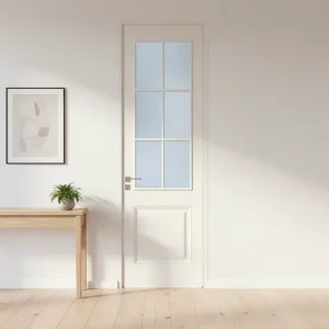 Modern Composite Wood Lacquer Kitchen Door with Waterproof Veneer and Glass for Apartments