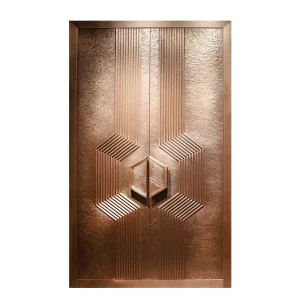Modern Copper Exterior Stainless Steel Security Pivot Door for Villa Houses