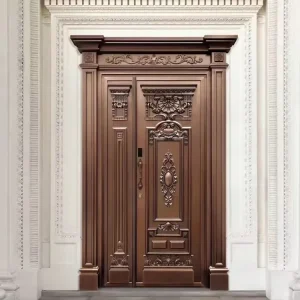 Modern Custom Copper Metal Villa Security Entry Door