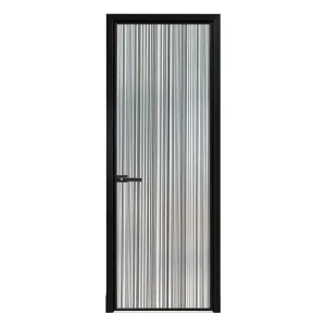 Modern Custom Hotel Bathroom Glass Door Indoor Aluminum Alloy Swing Door Factory Price