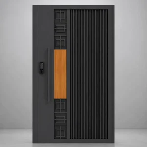Modern Custom-Size Aluminum Single and Double Leaf Gate with Solid Panel Design