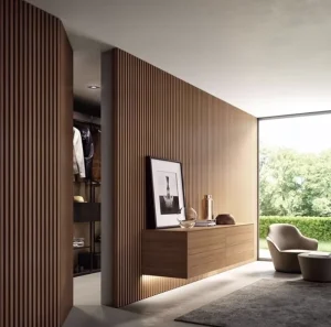 Modern Custom Size Invisible Sliding Door China’s Manufacturer Flush Gridded Hidden Door Waterproof Solid Wood Interior Living Room