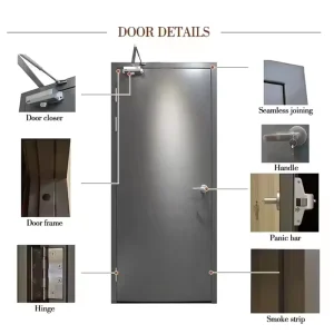 Modern Design 30min Fireproof Steel Door Manufacturer Supplier Standard Certified Security Door