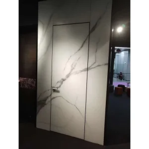 Modern Design Aluminum Hidden Frame Single Swing Wooden Interior Room Door