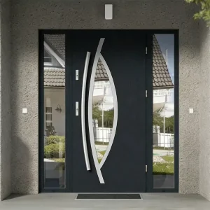 Modern Design Aluminum Security Pivot Entry Door Factory Direct