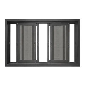 Modern Design Aluminum Sliding Door Windows Mosquito Net Horizontal Opening Folding Screen Stainless Steel Soundproof