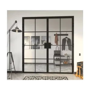 Modern Design Dual Tempered Insulated Glass Steel Door with Narrow Frame SS-149 Finished Interior Waterproof Anti Rust