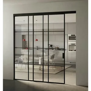 Modern Design Glass Double Swing Door for Interior, Garden, Supermarket, School, Commercial, and Patio Entrances