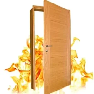 Modern Design High Quality 3Hr Fire Rated Thermal Insulation Solid Wood Interior Doors for Office and Hotel Rooms