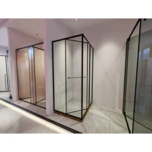 Modern Design Metal Hotel Household Rectangular Side Moving Shower Door