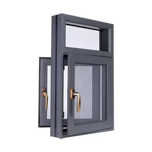 Modern Design Vertical Swing Aluminum System Doors and Windows Double Glazed New House Construction Renovation