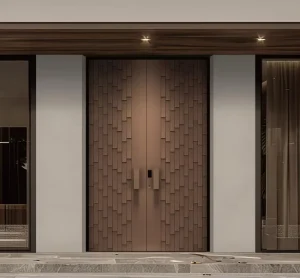 Modern Double-Door Waterproof Aluminum Villa Entrance Door