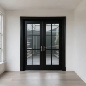 Modern Double Swing Door Aluminum French Style with Pivot Open for Entry Living Room Apartment Home Use for Dealers