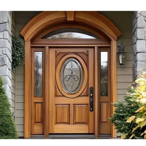 Modern Entrance Door Security Front Wood Door For Home And Office And American Style Custom Colors Exterior Entry Door