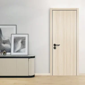 Modern European-Style Solid Wood Interior Door with Sound Insulation for Hotel, Apartment, Kitchen or Living Room