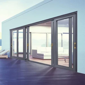 Modern Exterior Aluminum Alloy Sliding Glass Barn Door for Pergola with Finished Surface