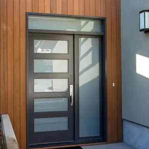 Modern Exterior Anti-Theft Security Aluminum and Steel Front Entry Doors for Villas