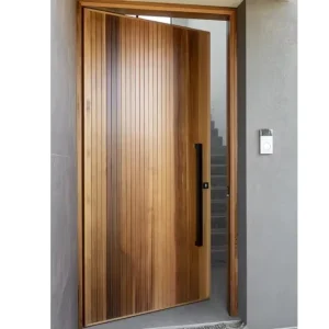 Modern Exterior Security Door Solid Wood Pivot Door for Houses