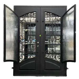 Modern Exterior Steel Security Door for Home Front Entrance
