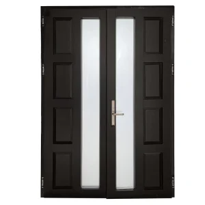 Modern Farmhouse Solid Wood Aluminum-Clad Thermal Insulation Exterior Double Entrance Door With Germany Brand Hardware