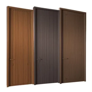 Modern Finished Solid Wood Composite Door Set Soundproof for Bedroom Living Room Front Entry and Hotel Use