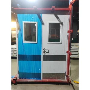 Modern Finished Steel-Wood Security Double Leaf 3Hr Fire Rated Exit Door for Hotel Use