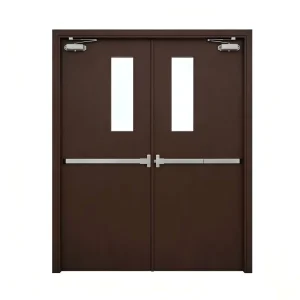 Modern Fire-Rated Steel Interior Doors with Intumescent Strip for Hospital Mall Hotel Office Corridor