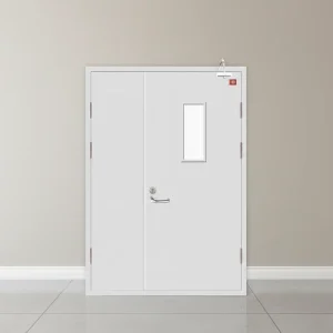 Modern Fire-Rated Steel Security Door, 45-Minute Soundproof Design