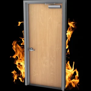 Modern Fireproof Interior Steel Wood Grain Composite Door for Hotels, Apartments, and Schools