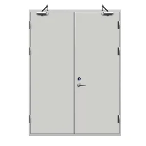 Modern Fireproof Steel Interior Door Flame-Retardant Smoke-Sealing for Apartments and Malls