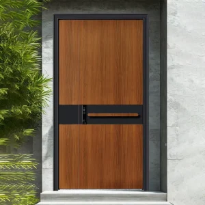 Modern Fireproof Steel Security Door with Side Opening for Home Main Entrance