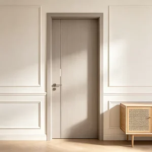 Modern Flat Wooden Exterior Door, MDF, Soundproof, Fireproof, Termite-Resistant, Bedroom Use
