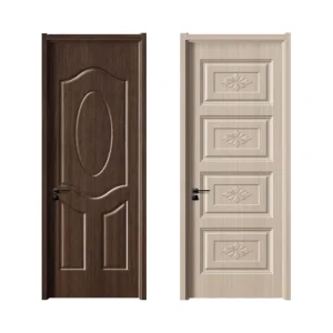 Modern Flush Customized Molded PVC Wood Door Designs PVC Door Skin